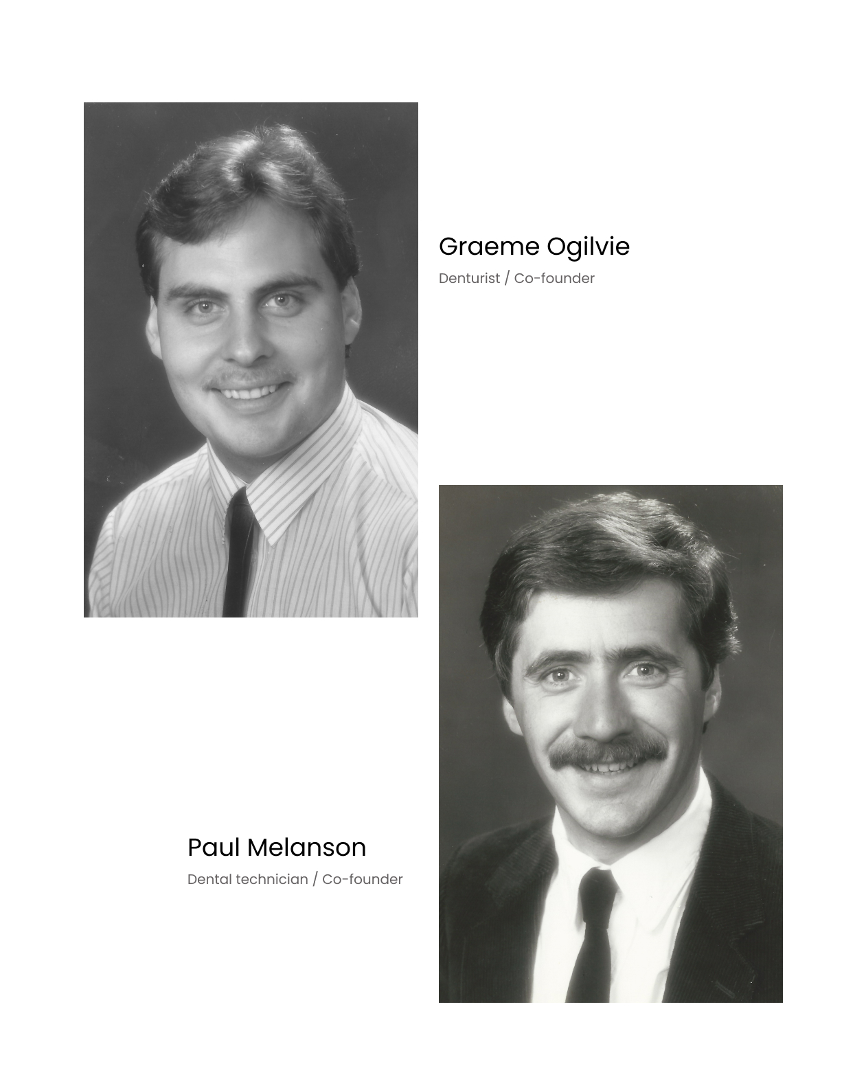 Picture of founders of om denture clinic Graeme Ogilvie and Paul Melanson